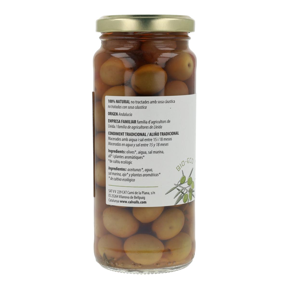 Azeitonas Manzanilla Biológicas de Cal Valls 350g