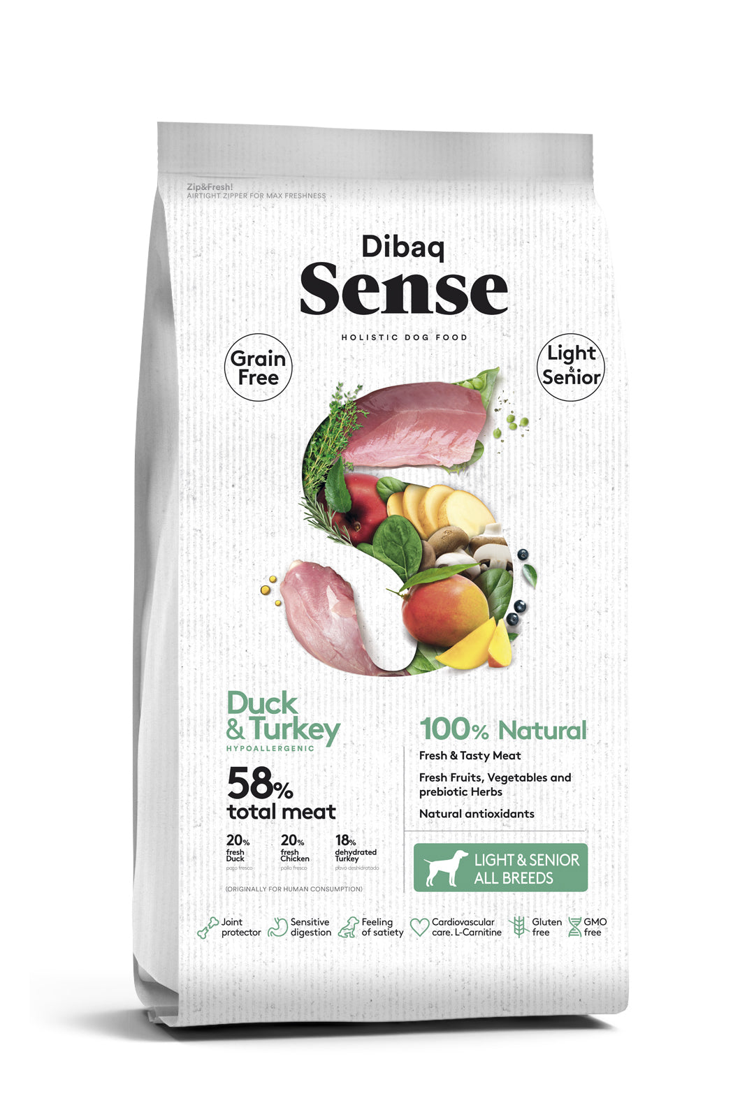 Dibaq Sense Grain Free Pato Y Pavo Light Or Senior_0