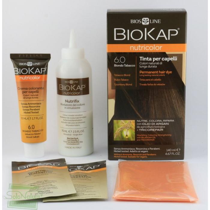 Tinte Rubio Tabaco Dye 6.0 Biokap 140 ml