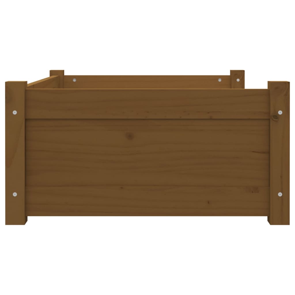 Vidaxl Cama Para Perros Madera Maciza Pino Marrón Miel 75,5x55,5x28 Cm_5