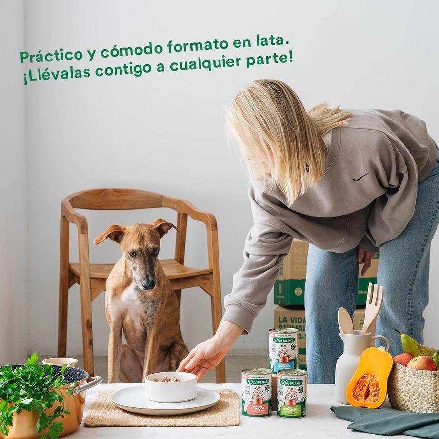 Embalagem de 6 ragus tradicionais de carne e frango Wild Balance para cães, 400 g