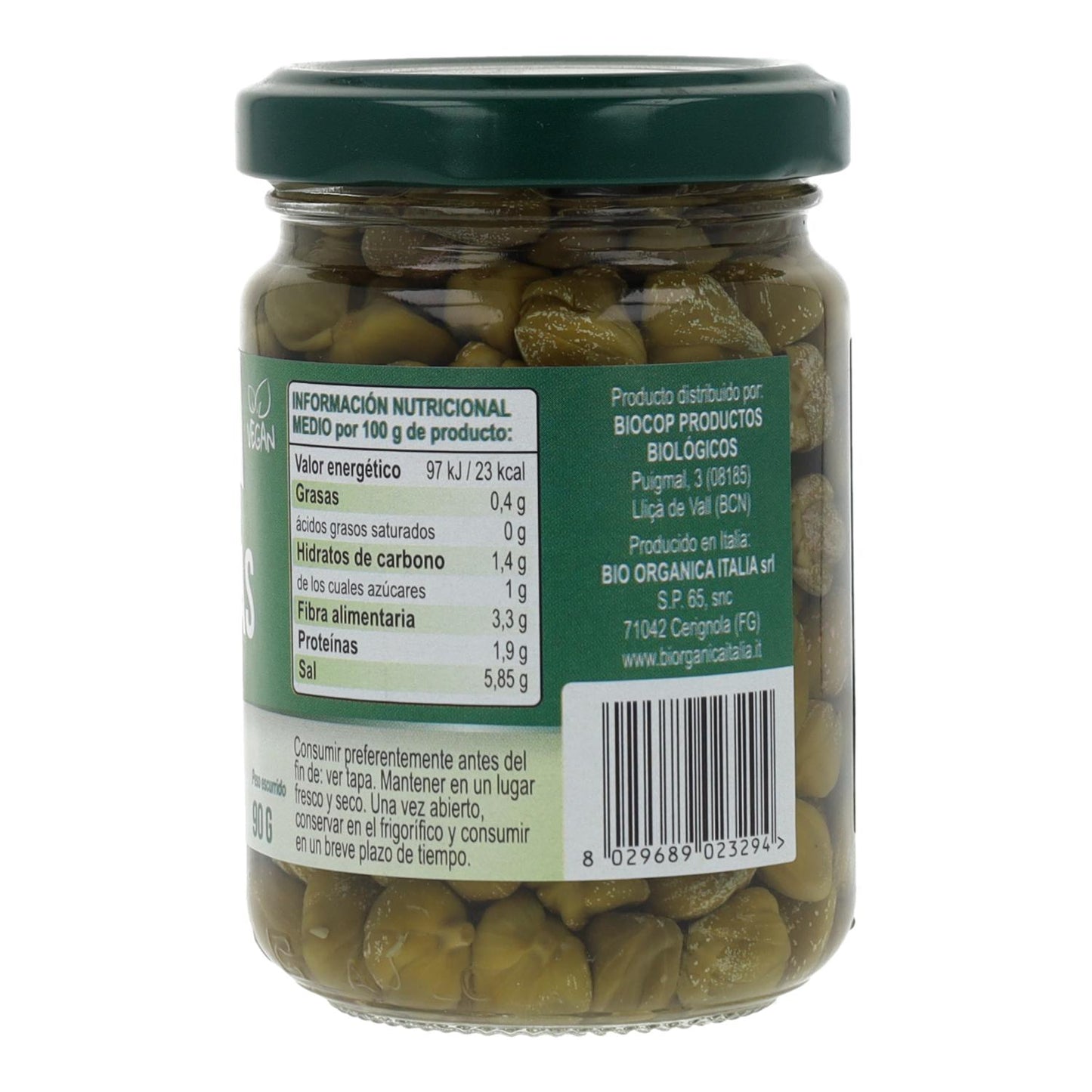Alcaparras em Vinagre Bio Organica Italia 140 gr