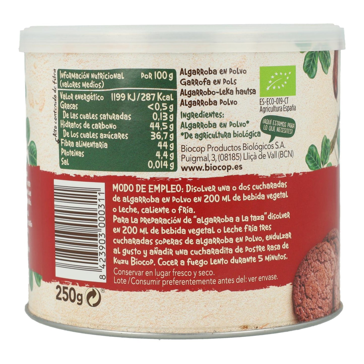 Biocop Pó de Alfarroba Biológica 250g