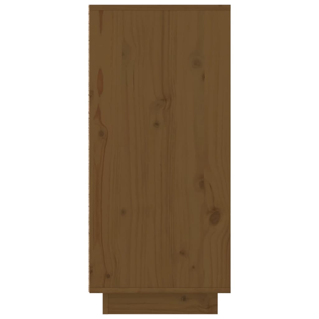 Aparador De Madera Maciza De Pino Marrón Miel 110x34x75 Cm / Vetonek_5