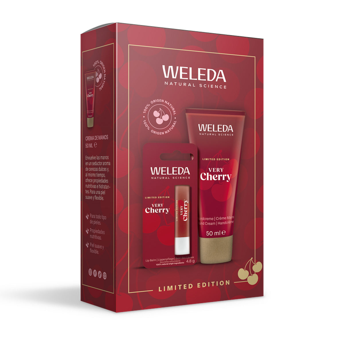 Conjunto de oferta Very Cherry - Mãos + Bálsamo Labial GRÁTIS, Weleda