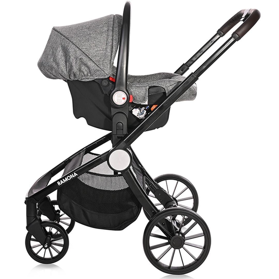 Carrito De Bebé Ramona Trío Capazo Duro Steel Grey_4