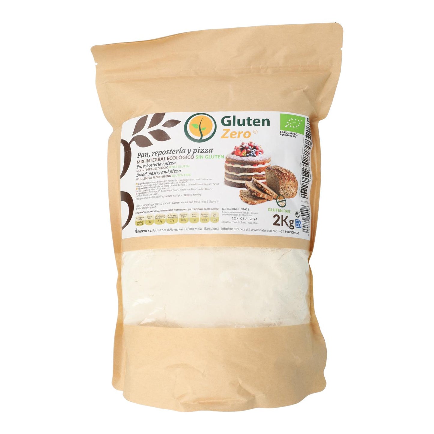 Pão Integral Mix Sem Glúten 2 Kg Gz Zero Glúten