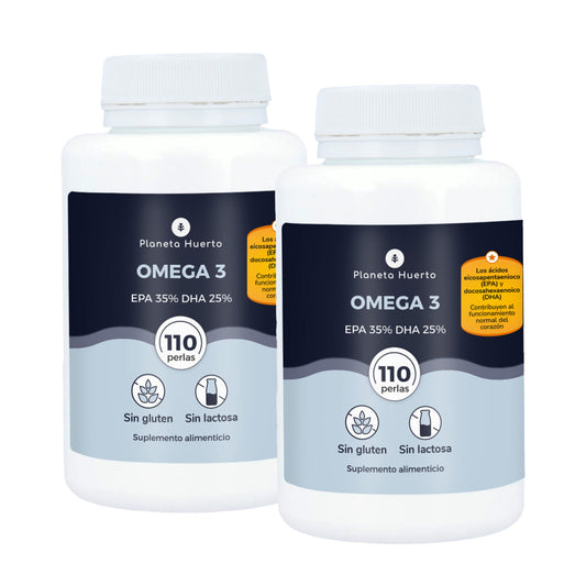 Pack 2x Ómega 3 EPA 35% DHA 25% Planeta Huerto 110 Pérolas