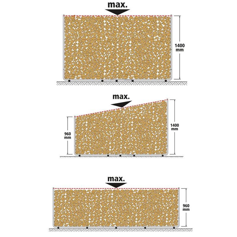Wolfcraft 5125000 - 1 porta-lenha modular XXL 25 - 50 cm