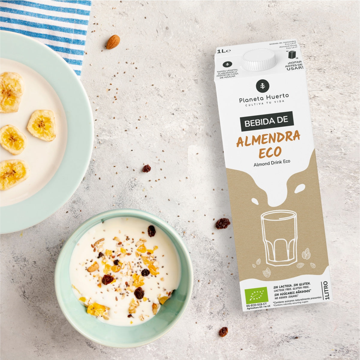 Pack de 6 Bebidas Ecológicas de Amêndoa Planeta Huerto 1L