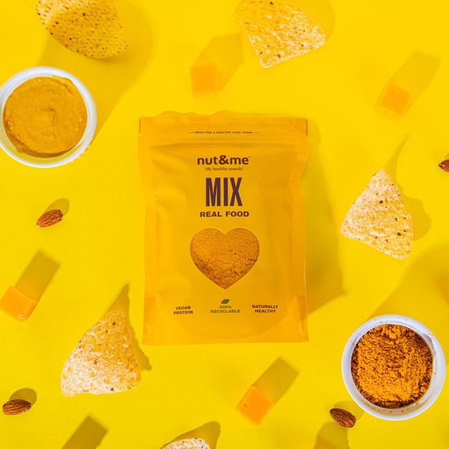 Queijo em pó vegan com sabor a cheddar Nut&me 200g