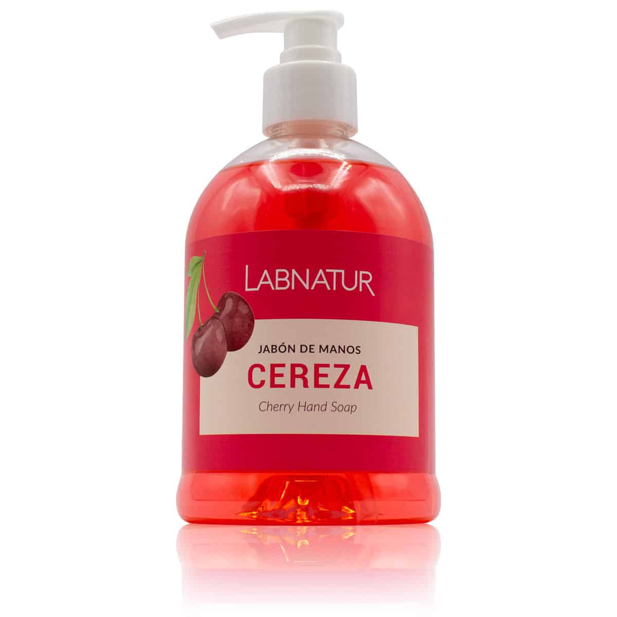 Jabón de Manos de Cereza Labnatur 500 ml | Aroma Dulcey Afrutado | Limpieza Suave | Uso Diario | Vegano_0