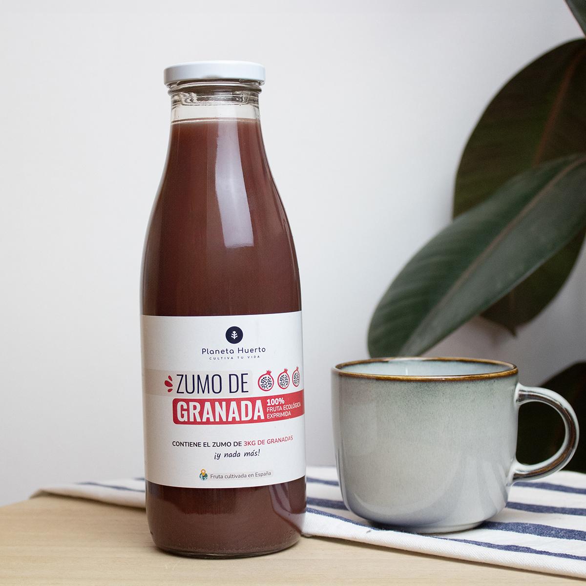 Sumo de Romã 100% fruta espremida Eco Planeta Huerto 750ml