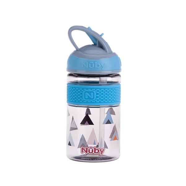 Copo com tetina rígida 360ml + 3a Nûby Azul