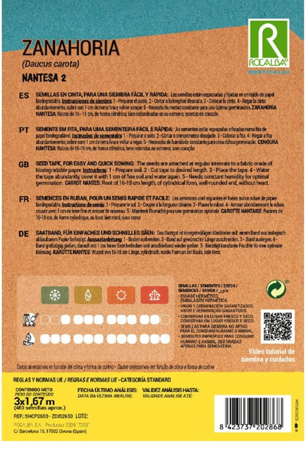 Semillas Zanahoria Nantesa 10g_1