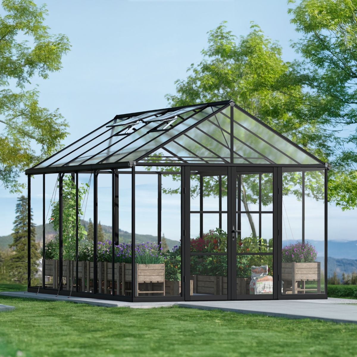 Aria Canopy 3 x 4,5 m - Estufa em policarbonato transparente