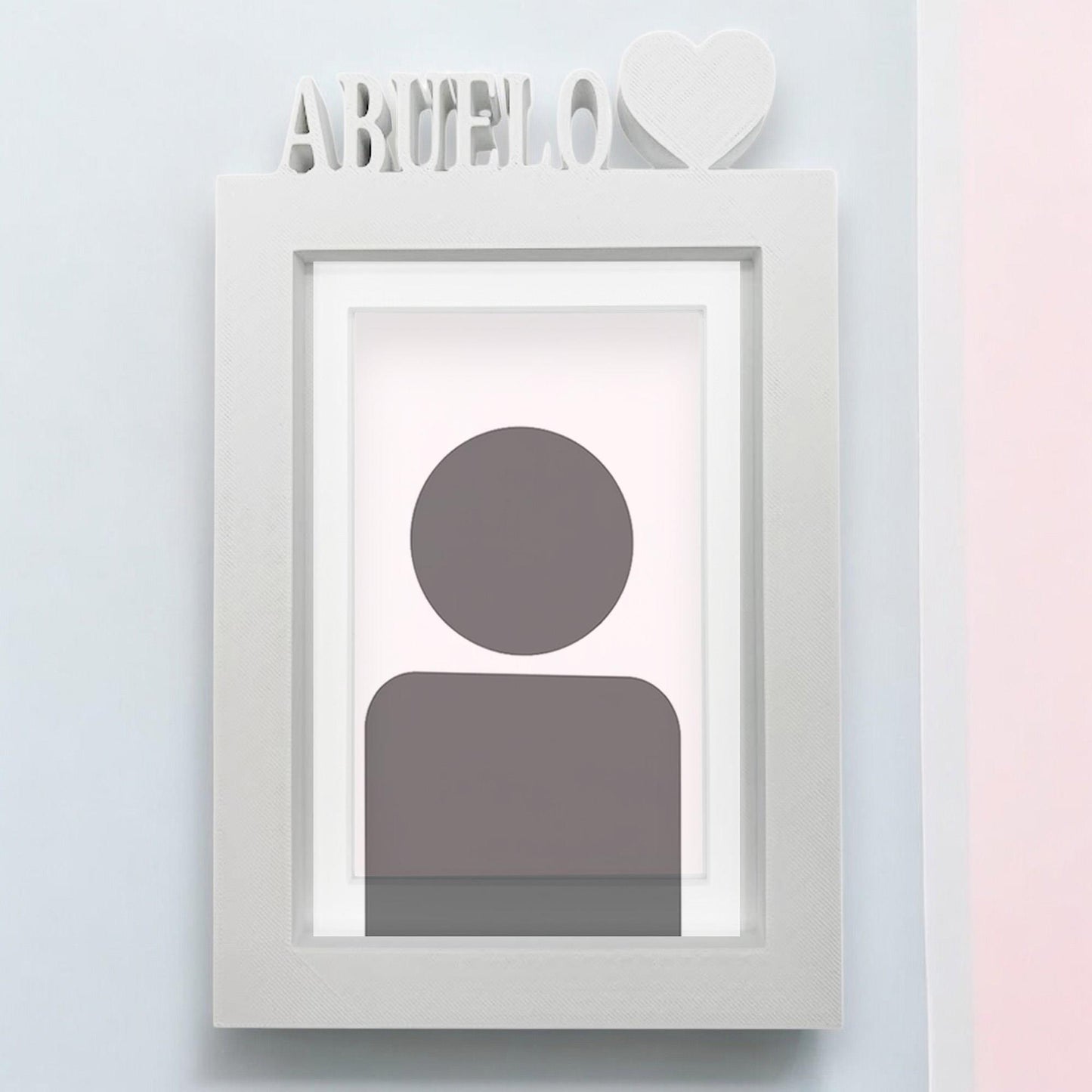 Marco De Fotos Mesa O Pared Modelo Abuelo 24.5x17.5cm Para Fotos 13x18cm Blanco_1
