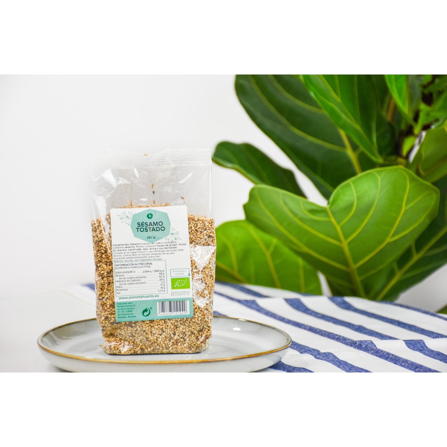 Sementes de sésamo inteiras torradas ECO Planeta Huerto 250 g