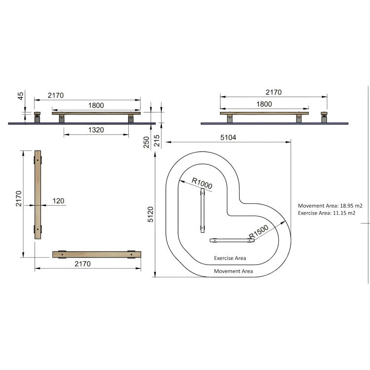 Barras De Equilibrio Masgames Indiana._5