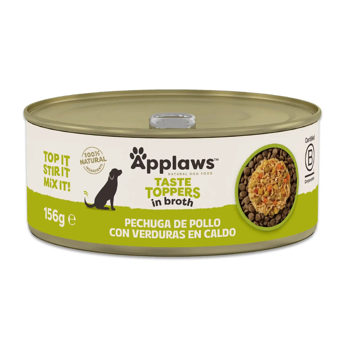 Topper de Pollo y Verduras en Caldo para Perros Applaws 156 g
