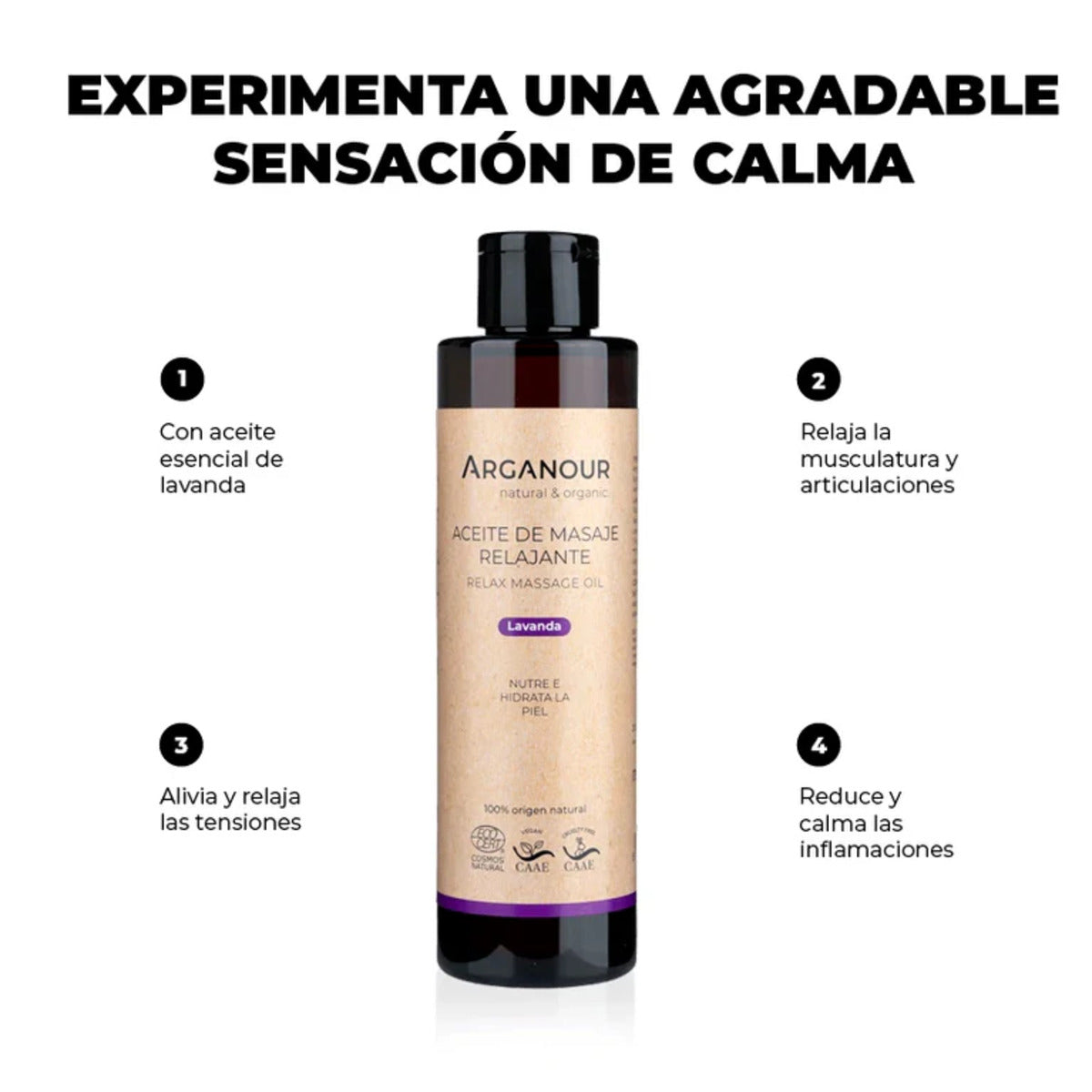 Óleo de Massagem Relaxante Arganour 200 ml