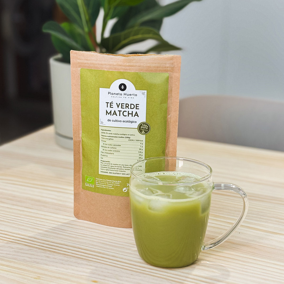 Pack de 3 Chás Matcha em Pó ECO Planeta Huerto 70 g