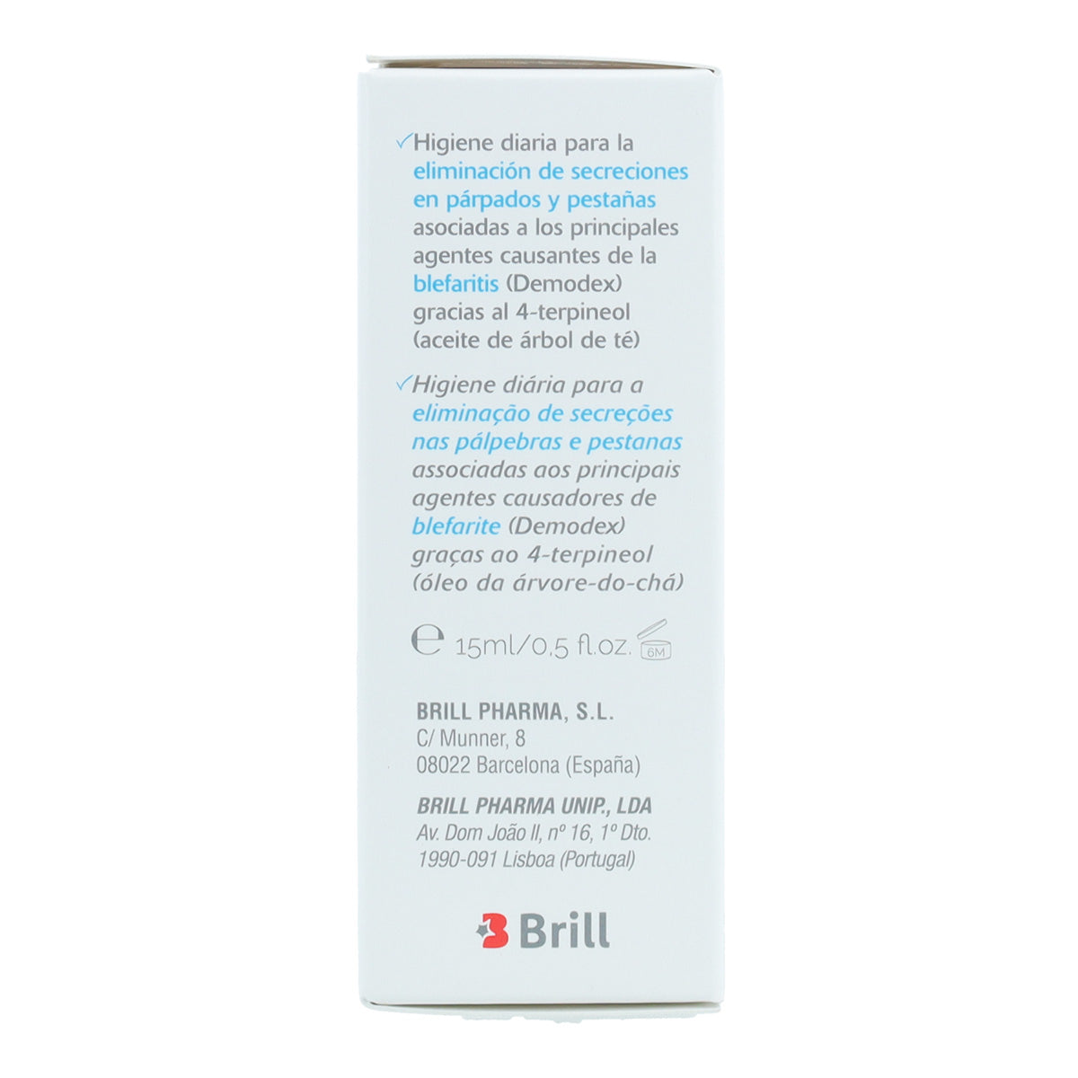 Gel de Limpeza para Pálpebras Ectodol, Brill Pharma 15 ml