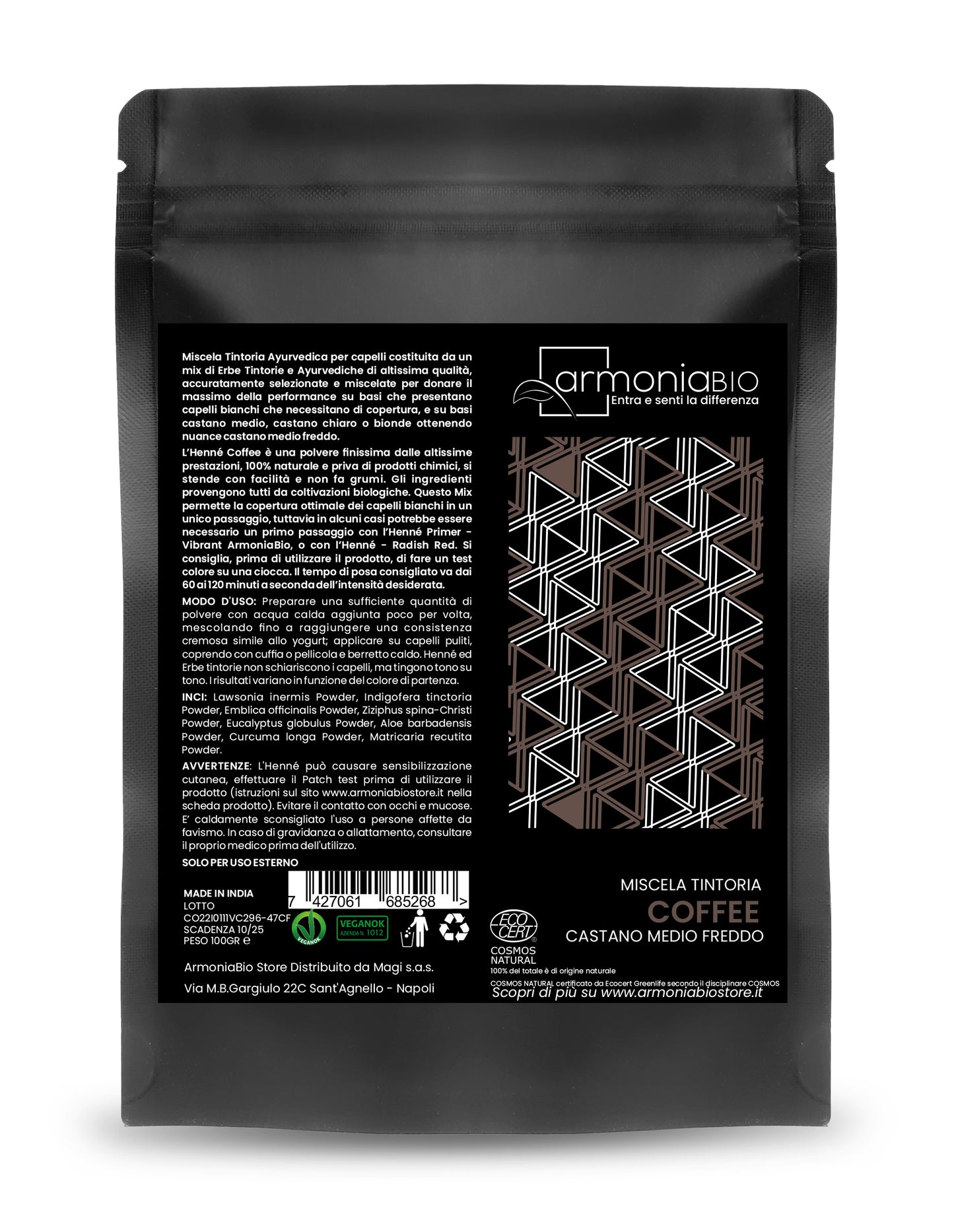 Henna Castaño Medio Coffee Armoniabio 100g_1