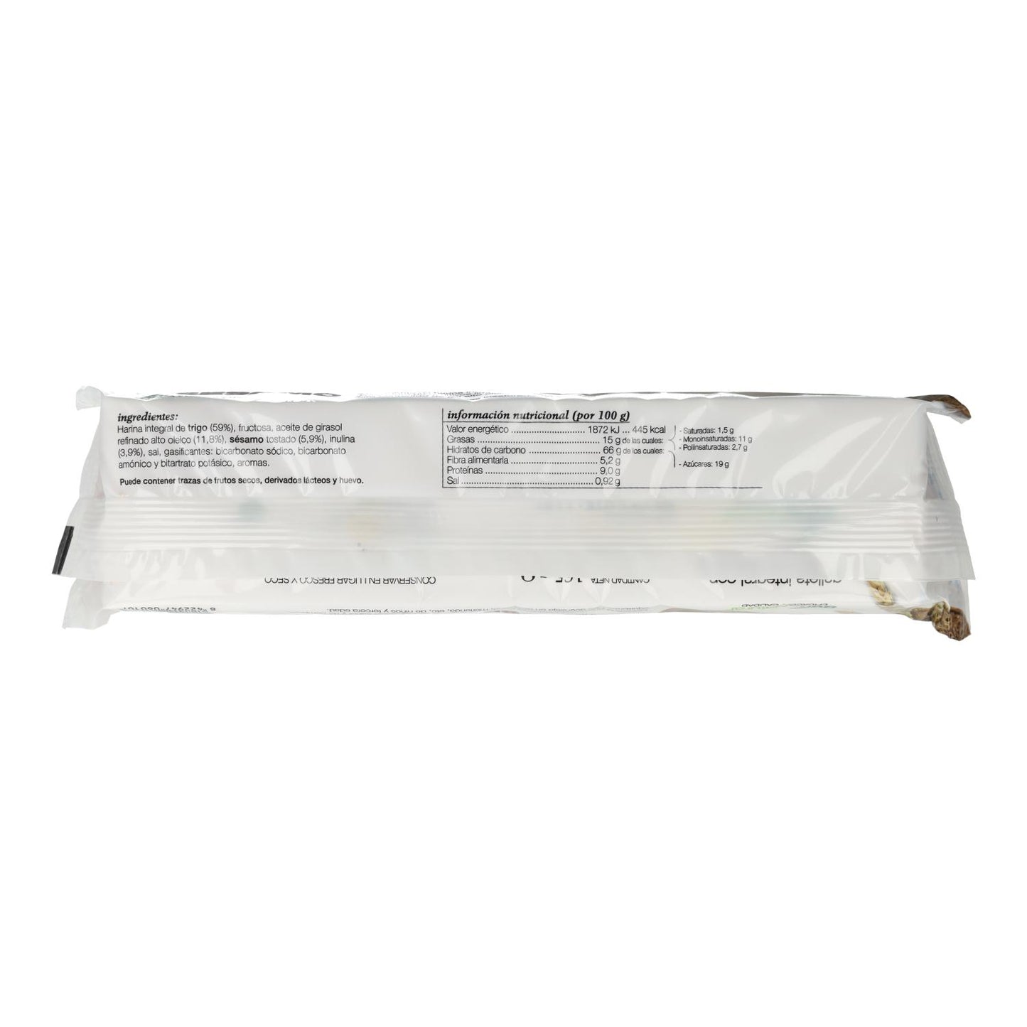 Bolachas integrais de sésamo Soria Natural 160 g