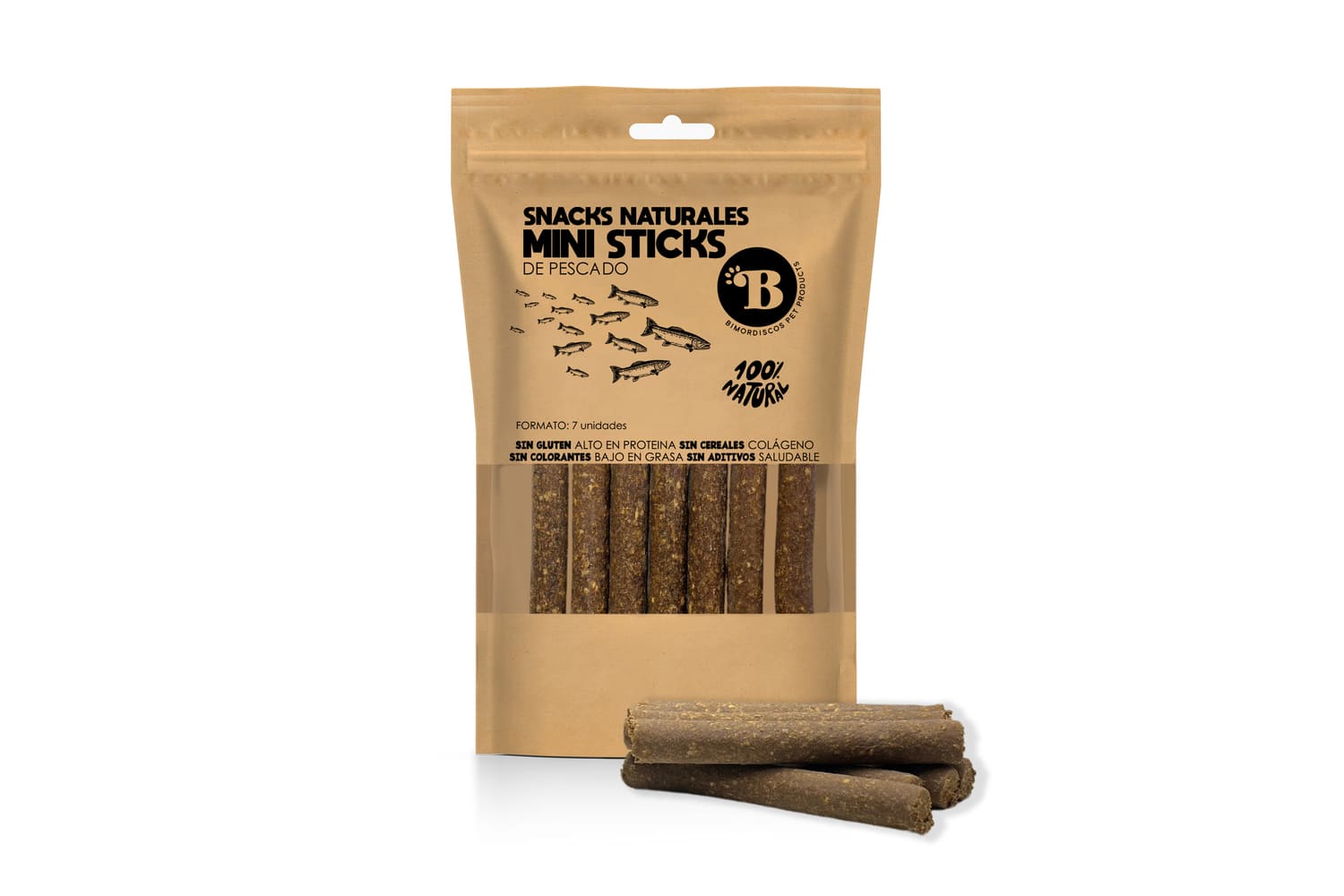 Bimordiscos Mini Barritas Para Perros Y Gatos - Pescado - 7 Uds.