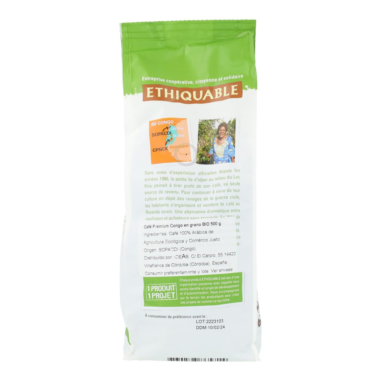 Café Congo Premium 100% Arábica BIO 500 g