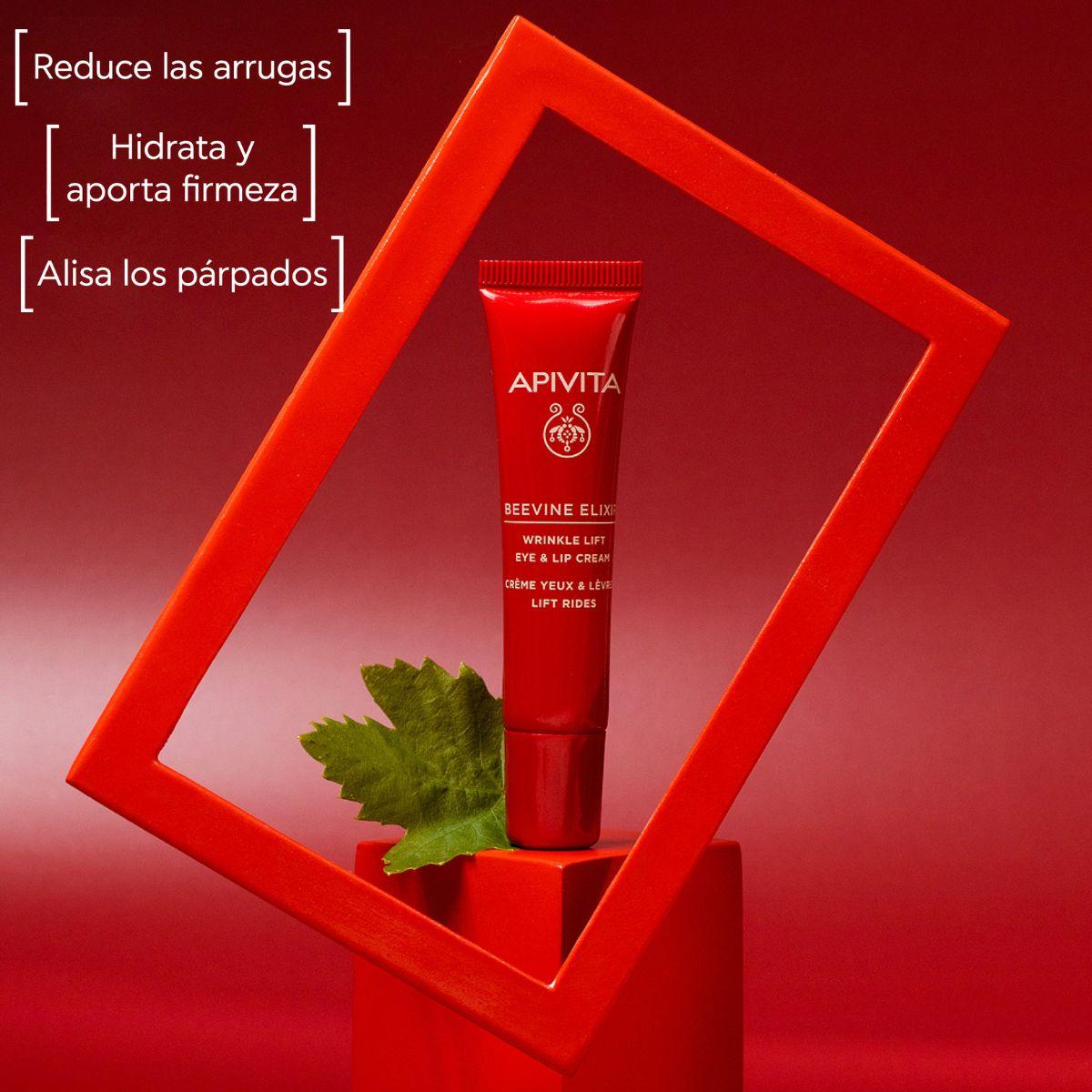 Contorno dos olhos e lábios, lifting de rugas BEEVINE ELIXIR, APIVITA 15 ml