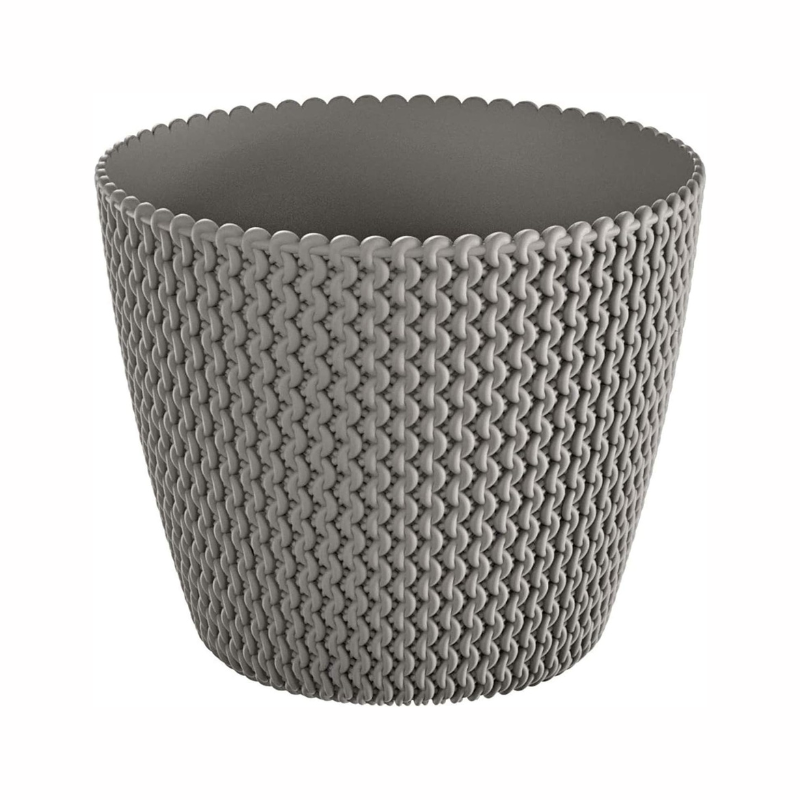 Maceta Redonda 11,5l Prosperplast Splofy De Plastico En Color Gris, Ø29,5 X 24,9 Cm
