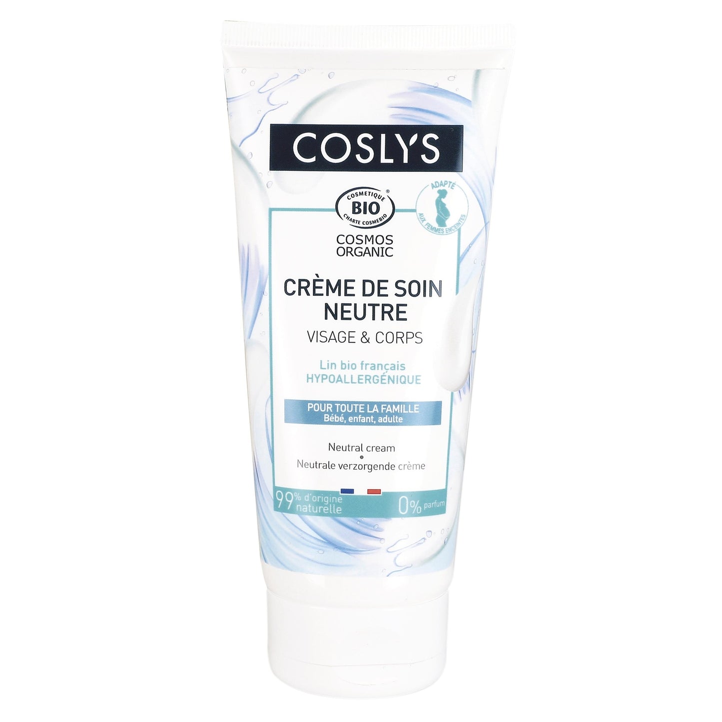 Creme hidratante facial e corporal Coslys 200ml, neutro e sem perfume