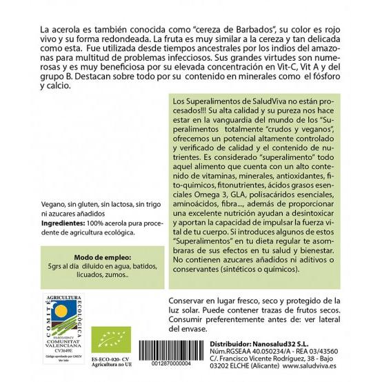 Acerola em pó ECO Salud Viva, 80 g