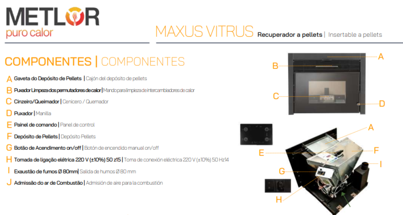 Insertables Hidro Calefactores A Leña Metlor Modelo Maxus Vitrus_3