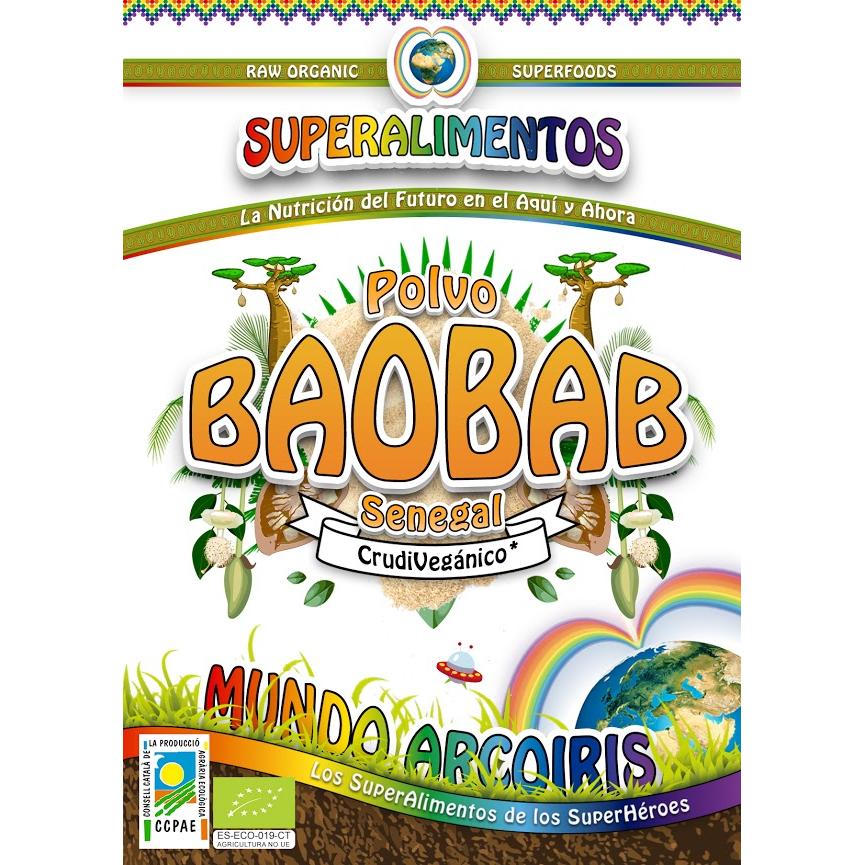 Pó de Baobá Biológico Rainbow World