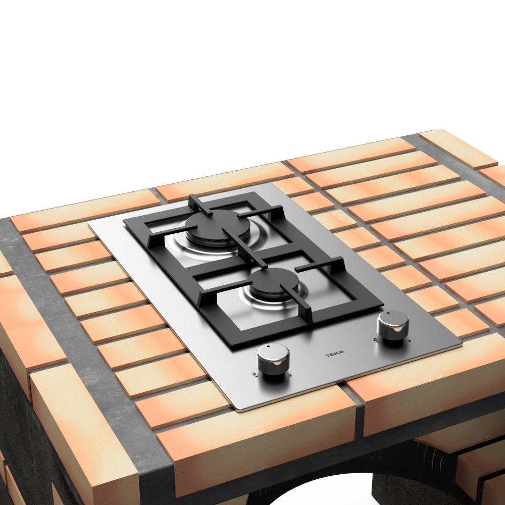 Módulo de bancada California Plus XL com fogão a gás Movelar