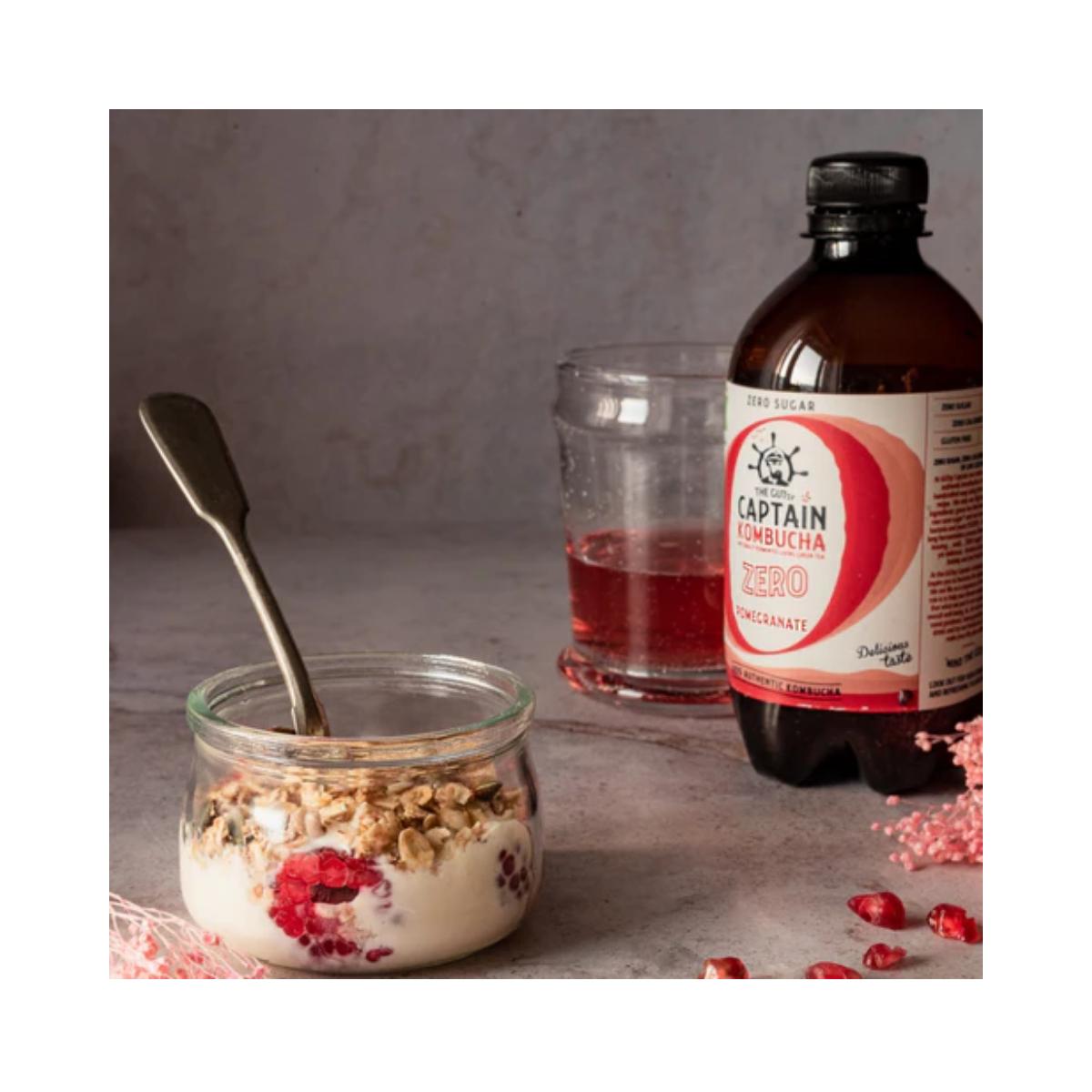 Kombucha Zero Romã BIO Captain Kombucha 400 ml