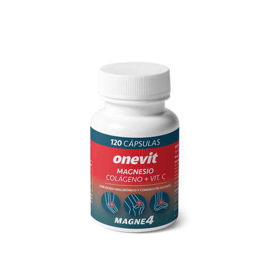 Onevit Magne4 Bisglicinato + Óxido de Magnésio + Colagénio + Vitamina C 120 cápsulas.