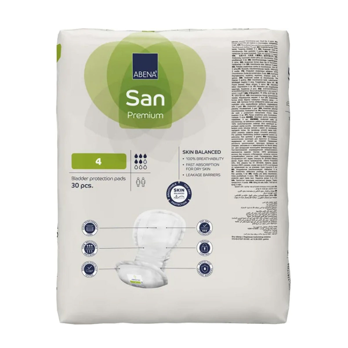 San Talla 4 con Cinta Adhesiva Premium Abena 30 uds