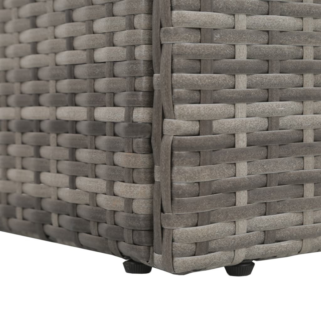 Vidaxl Cama De Jardín 195x60 Cm Ratán Sintético Gris_5