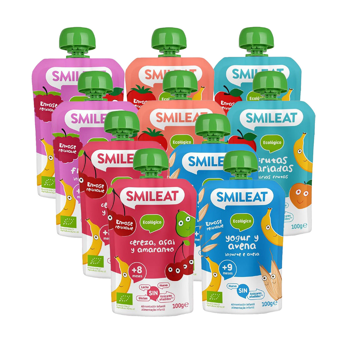 Pack Mix Saquetas Ecológicas 10 Unidades Smileat