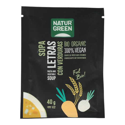 Sopa de Letras Orgânica de Vegetais Naturgreen, 40g