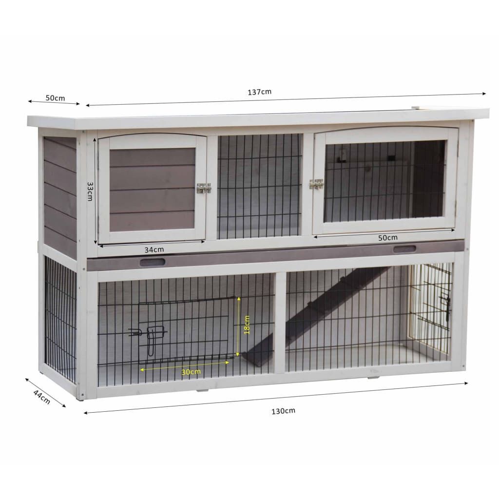 @pet Conejera Bigfoot Madera Blanca 137x50x85 Cm 26024_4