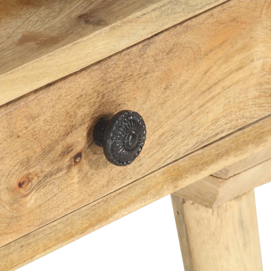 Mesita De Noche De Madera Maciza De Mango 40x35x50 Cm_4
