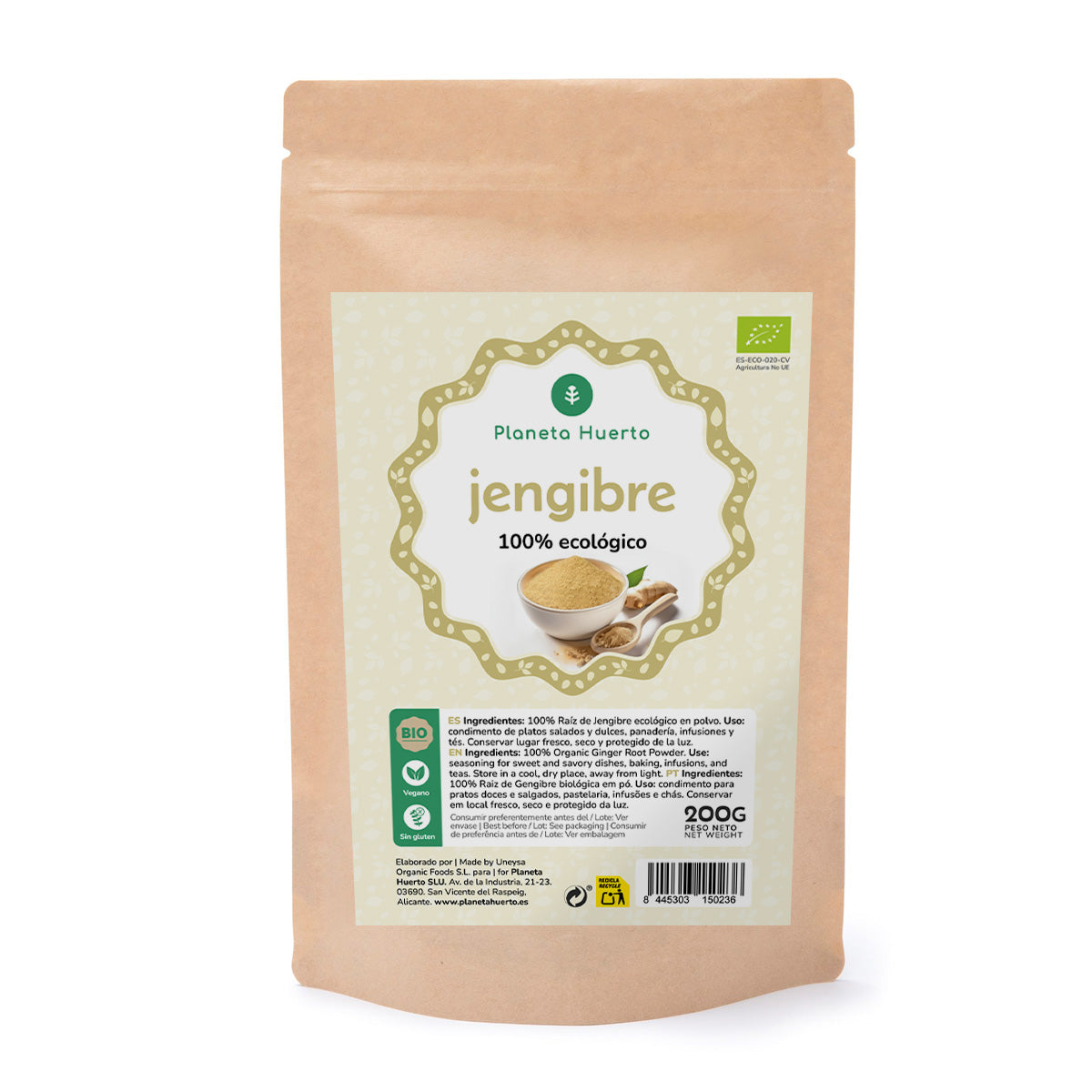 Gengibre em pó ECO Planeta Huerto 200 g