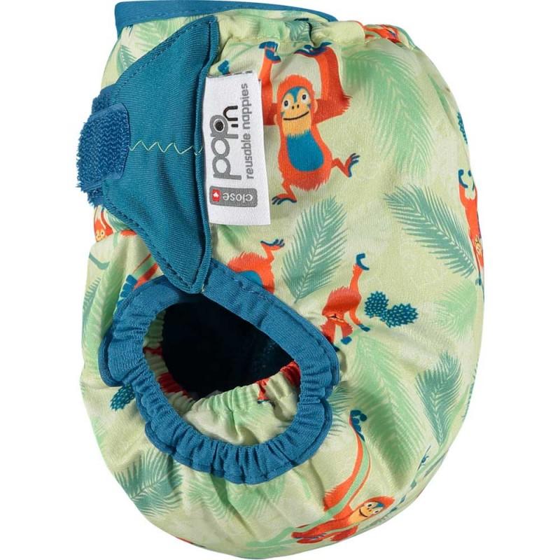Fralda reutilizável de bambu com velcro pop-in Orangutan Close Parent