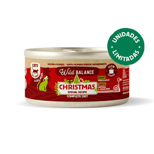 Wild Balance Receita de Natal BARF para Gatos Lata 120g