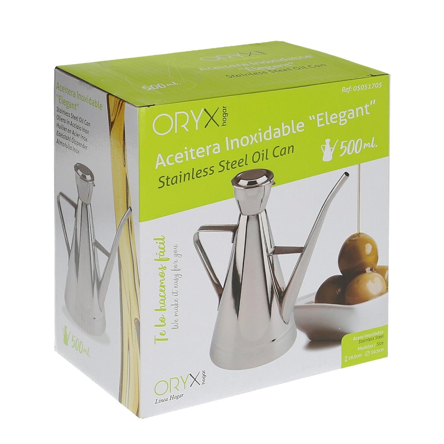 Aceitera Acero Inoxidable Modelo Elegant 500 Ml._3